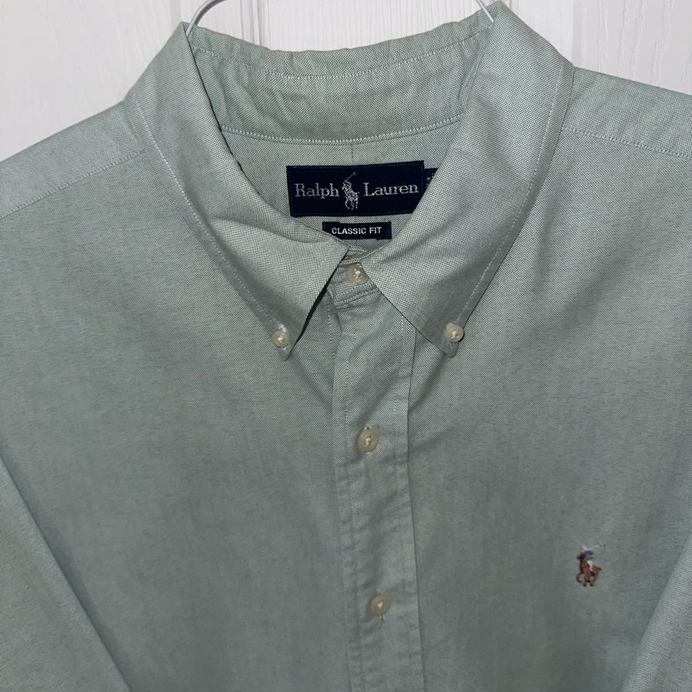 Ralph Lauren Men's Button Down Shirt - Mint Green